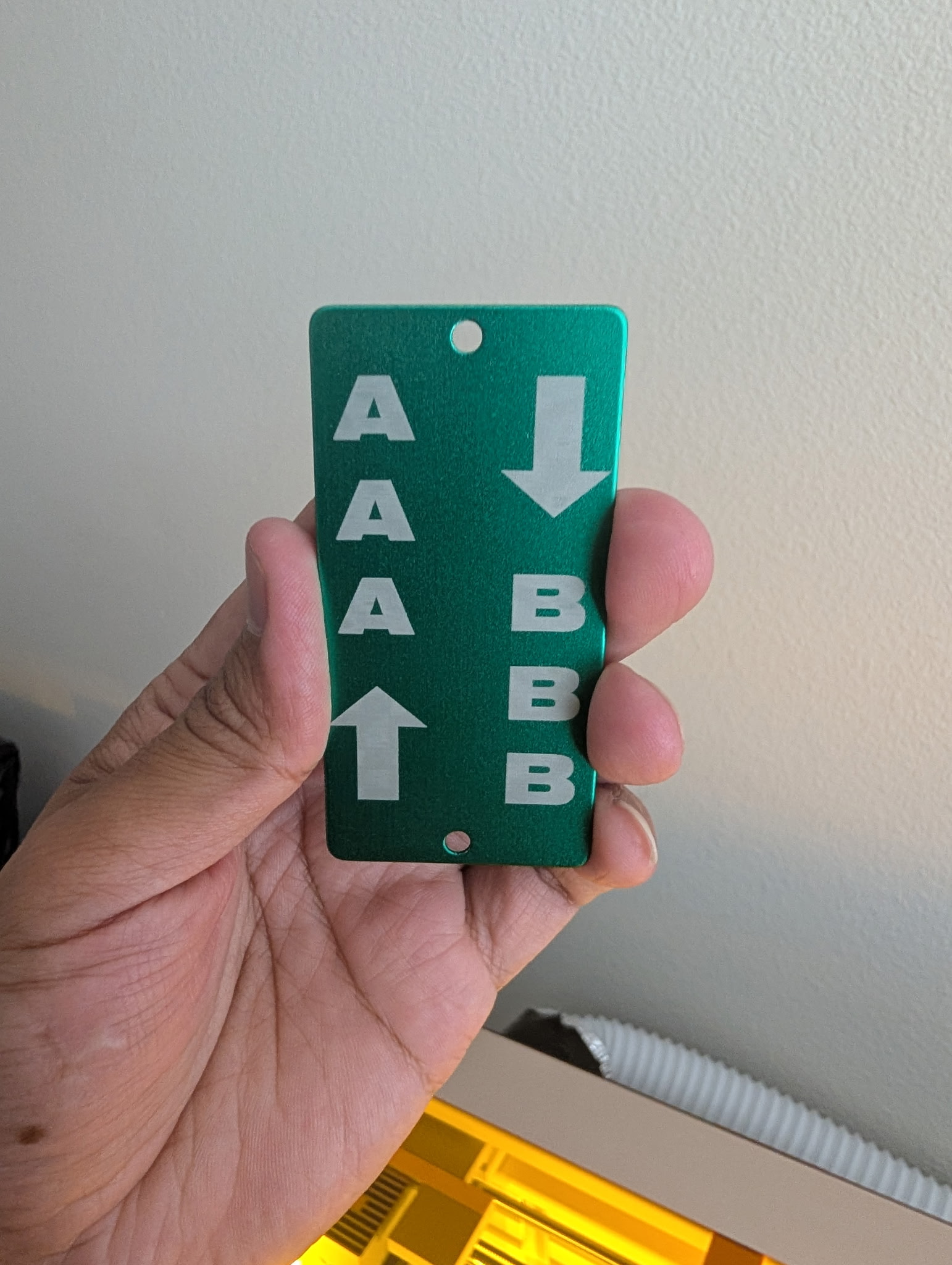 Anodized aluminum tag